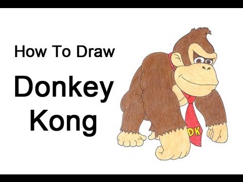 480x360 How To Draw Donkey Kong - Donkey Kong Drawing
