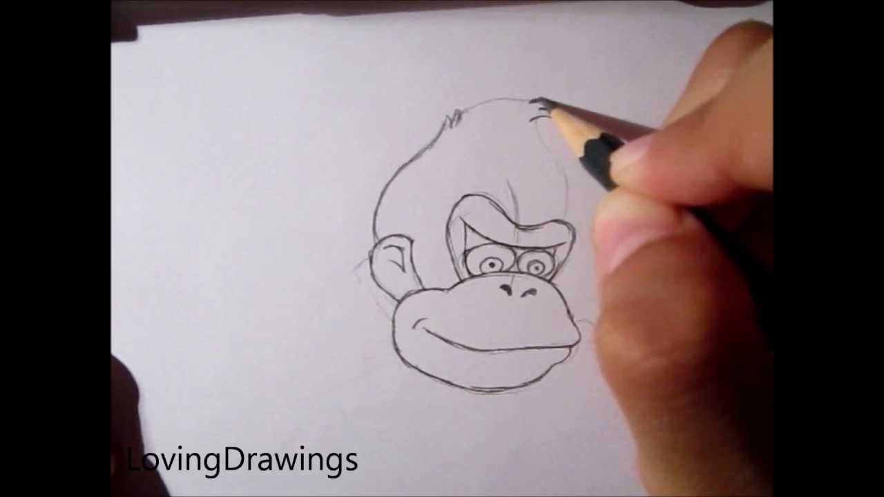 1280x720 Learn To Draw Donkey Kong - Donkey Kong Drawing
