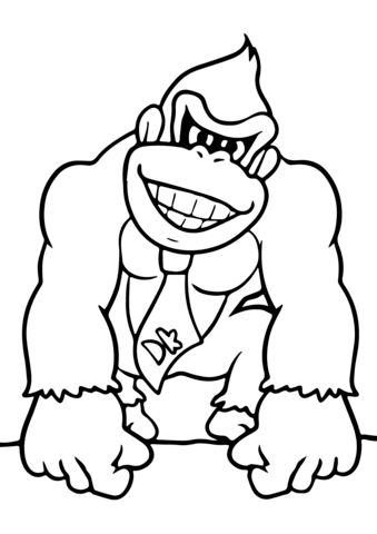 339x480 Donkey Kong Coloring Pages Beautiful Donkey Kong Drawing - Donkey Kong Drawing