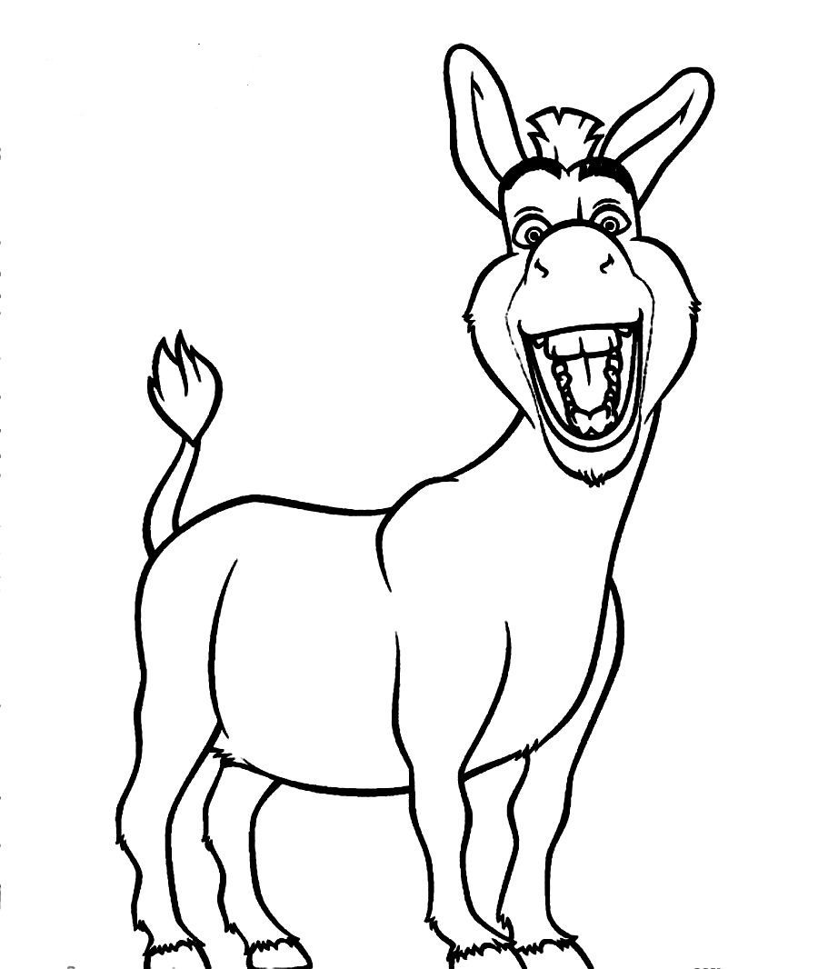 900x1066 Free Coloring Pages Of Donkey From Shrek Drawing Inside - Donkey Shrek Drawing