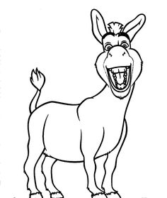 236x279 Best Disney Characters Images Shrek Donkey, Coloring Pages - Donkey Shrek Drawing