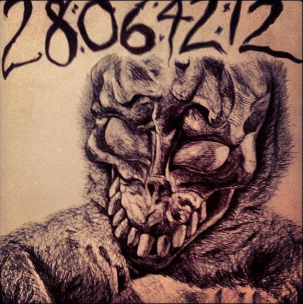 592x594 donnie darko frank pen drawing - Donnie Darko Drawing