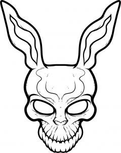 239x302 drawing printout how to draw frank the rabbit, donnie darko - Donnie Darko Drawing