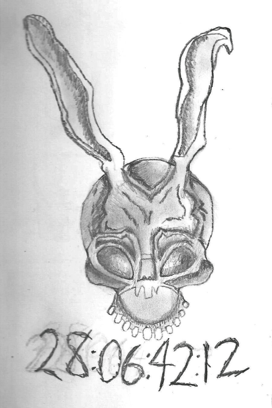 900x1350 frank the rabbit donnie darko tattoo stencil - Donnie Darko Frank Drawing