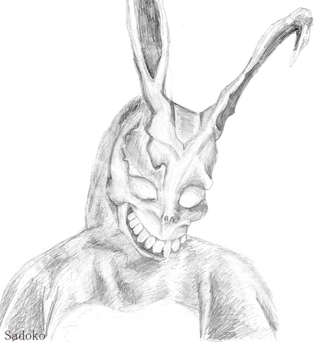 458x500 Frank Rabbit Greta Macedonio - Donnie Darko Rabbit Drawing