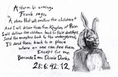 383x250 Donniedarko Explore Donniedarko - Donnie Darko Rabbit Drawing