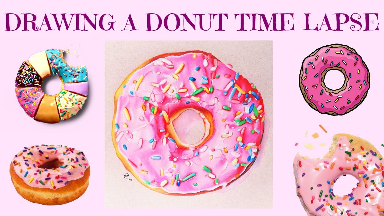 1280x720 drawing a donut time lapse artistx - Donut Drawing