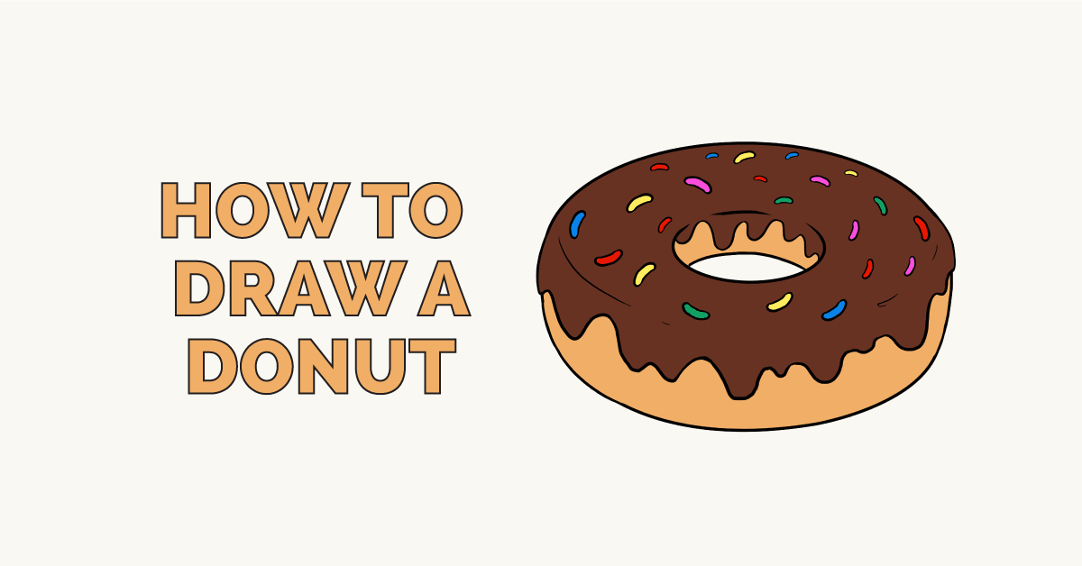 1200x628 how to draw a donut - Donut Drawing