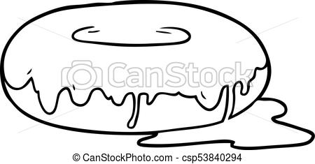 450x235 line drawing of a donut - Donut Drawing