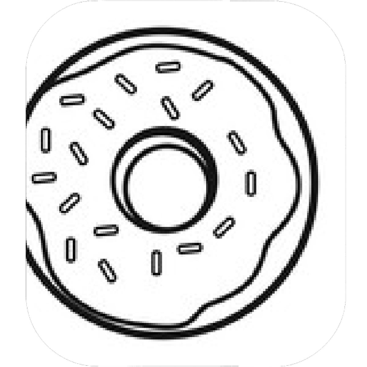 1200x1200 Designs Mein Mousepad Design Mousepad Selbst Designen - Donut Line Drawing