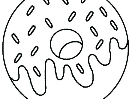 440x330 donut coloring - Donut Line Drawing