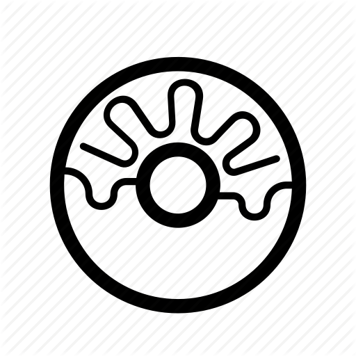 512x512 Doughnut Drawing Line Huge Freebie! Download For Powerpoint - Donut Line Drawing