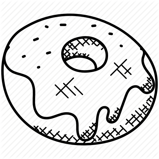 512x512 freelance drawing donut transparent png clipart free download - Donut Line Drawing