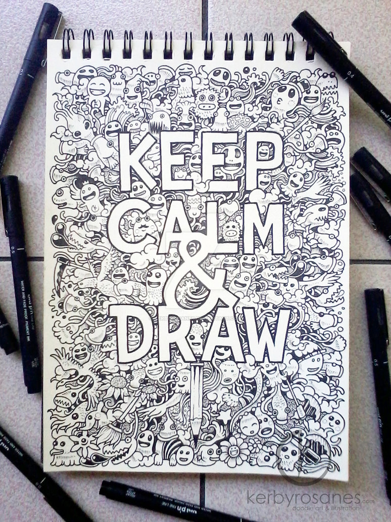 774x1032 doodle art keep calm and draw - Doodle Art Drawing