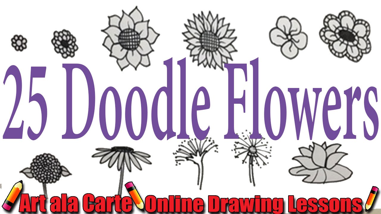 1280x720 How To Draw Doodle Flowers - Doodle Drawing Online