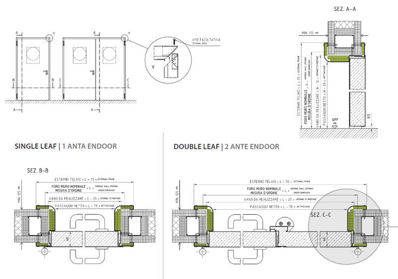 800x561 Drawings, Sections, Details Metallic Fire Rated Doors - Door Detail Drawing