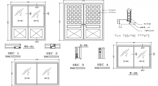 Window Detail CAD Drawings Door Detail  Drawing  at PaintingValley com Explore 