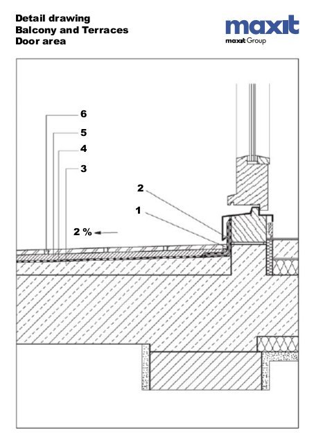 453x640 Detail Drawing Balcony And Terraces Door Area - Door Detail Drawing