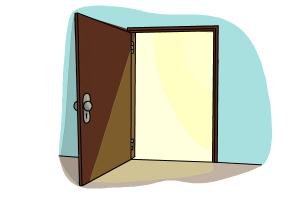 300x200 How To Draw An Open Door - Door Drawing