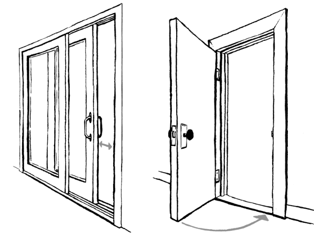 638x488 open door drawing perspective inspiration decorating door - Door Drawing