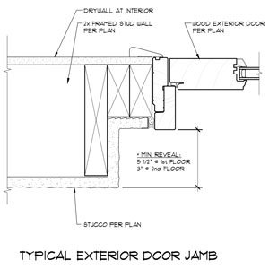 300x300 Exterior Door Frame Construction - Door Frame Drawing