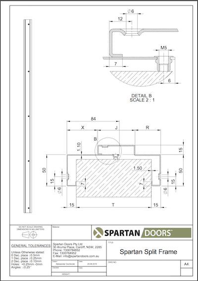 400x565 Split Door Frames - Door Frame Drawing