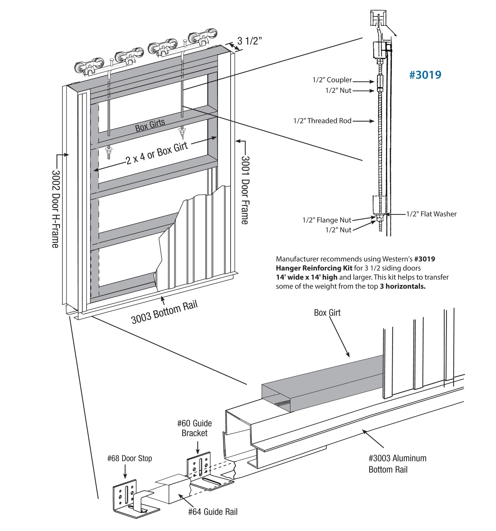 1637x1754 Western Products Of Indiana Sliding Door Systems - Door Frame Drawing