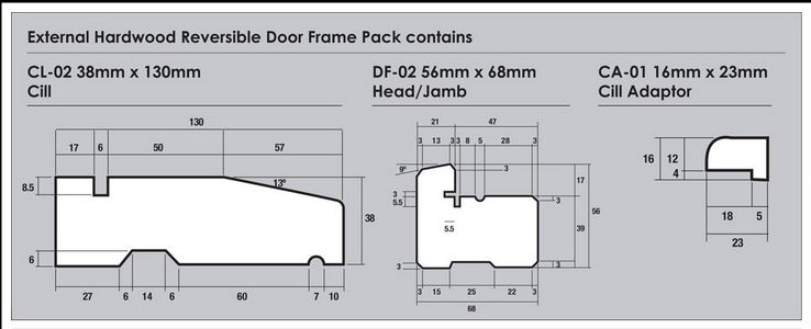 738x300 Door Frames - Door Frame Drawing