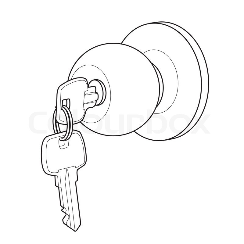 800x800 Image Of Door Knob Vector Isolated Stock Vector Colourbox - Door Knob Drawing