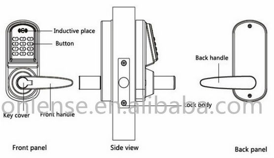 556x321 battery operated electronic door locks with code keypad - Door Lock Drawing