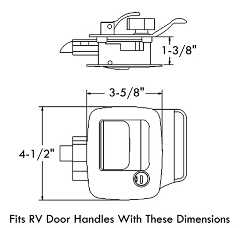 1000x929 bauer ne rv electric door lock right hand - Door Lock Drawing