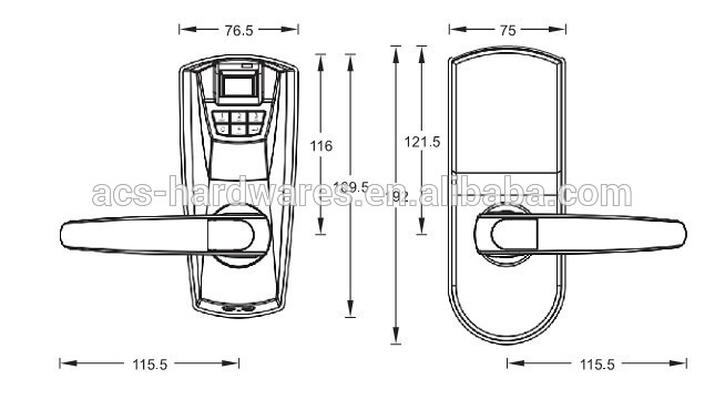 654x370 outdoor biometric fingerprint password door lock wireless - Door Lock Drawing