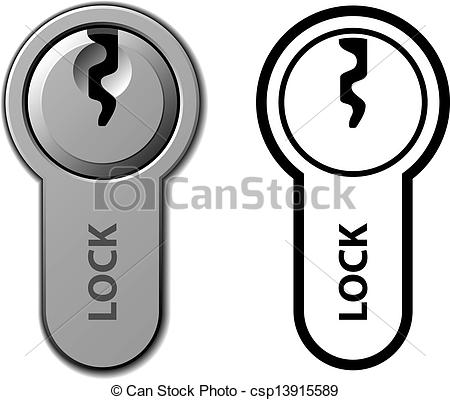 450x400 vector door lock cylinder cartridge - Door Lock Drawing