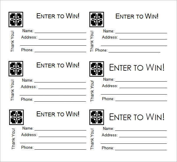 Door Prize Drawing Template at Explore collection