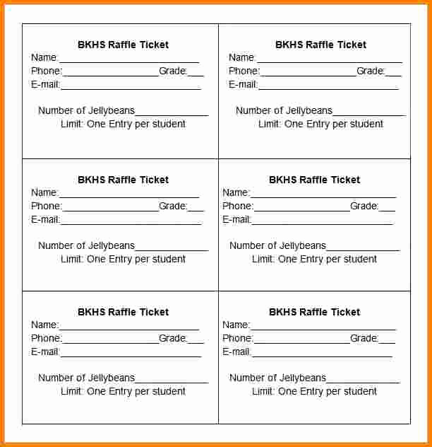 Door Prize Entry Form Template