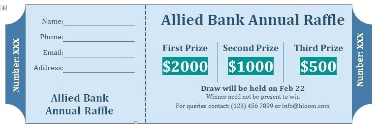 766x273 Prize Drawing Template Door Ticket Free - Door Prize Drawing Template