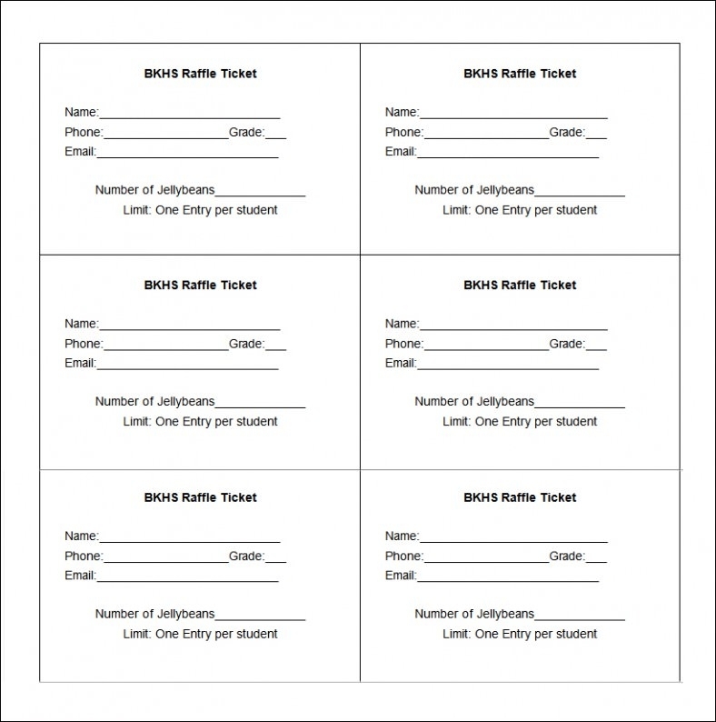 Door Prize Entry Form Template