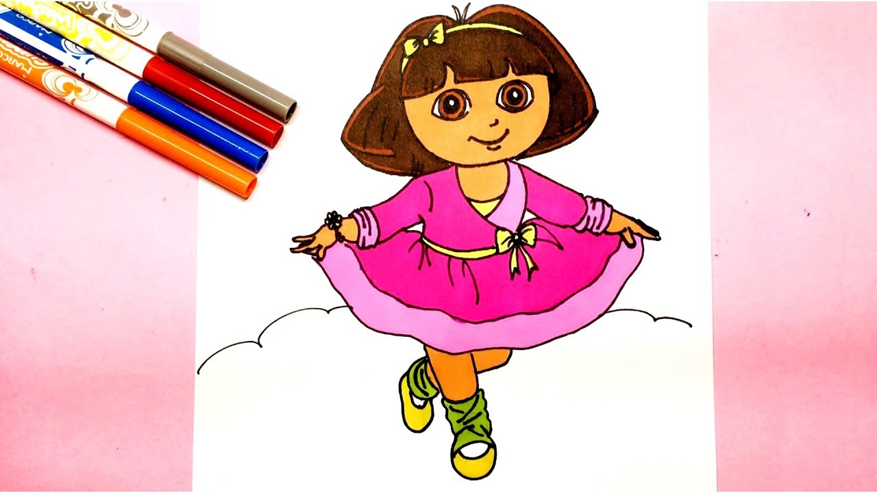 1280x720 how to draw dora the explorer - Dora Drawing