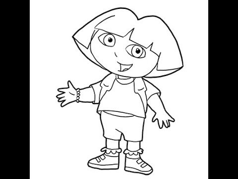 480x360 how to draw dora cartoon, easy drawing, art channel - Dora Drawing