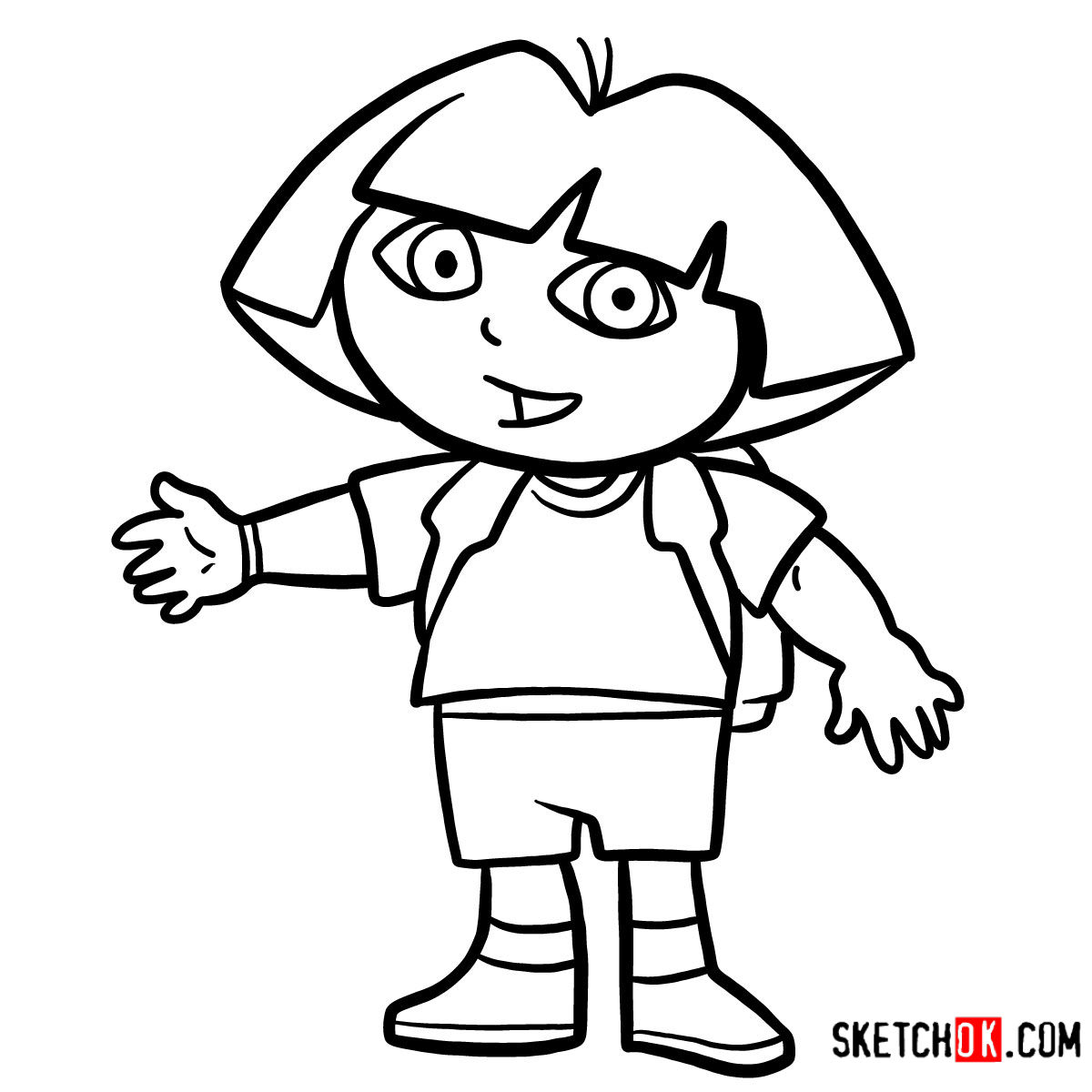 1200x1200 how to draw dora the explorer - Dora Drawing