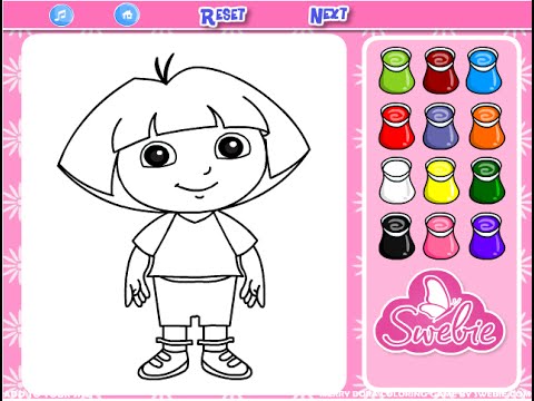 480x360 Dora The Explorer Coloring Game Play - Dora Drawing Games