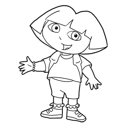 400x400 Drawing Dora The Explorer With Easy Step - Dora Drawing Games