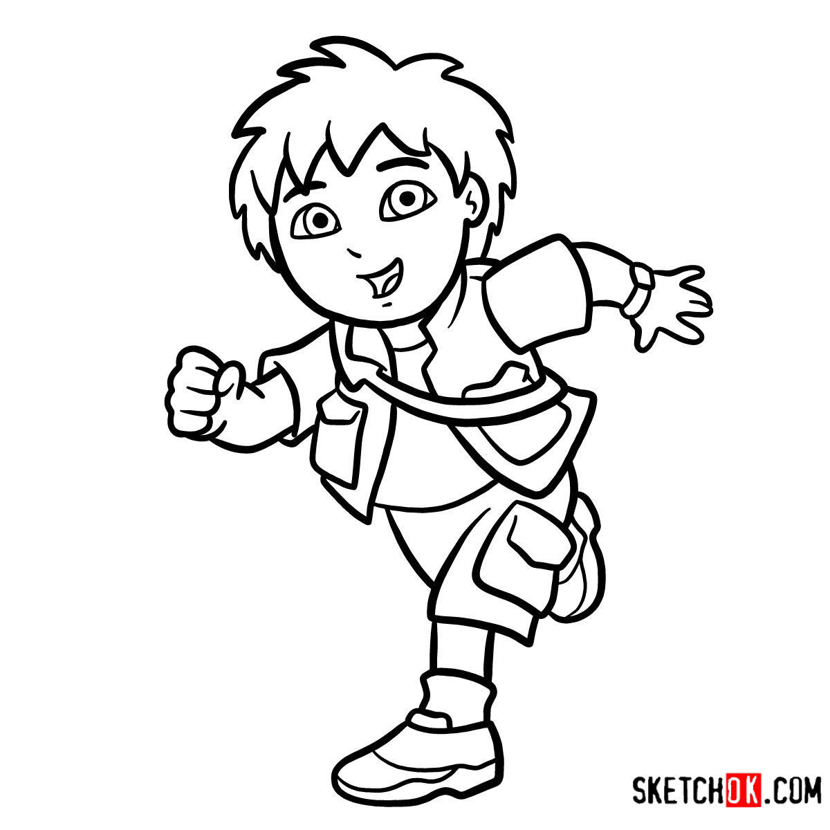 1200x1200 How To Draw Diego Dora The Explorer - Dora Pictures Drawing