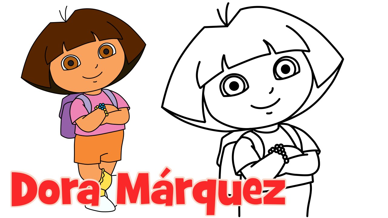 1280x720 How To Draw Dora The Explorer Step - Dora Pictures Drawing