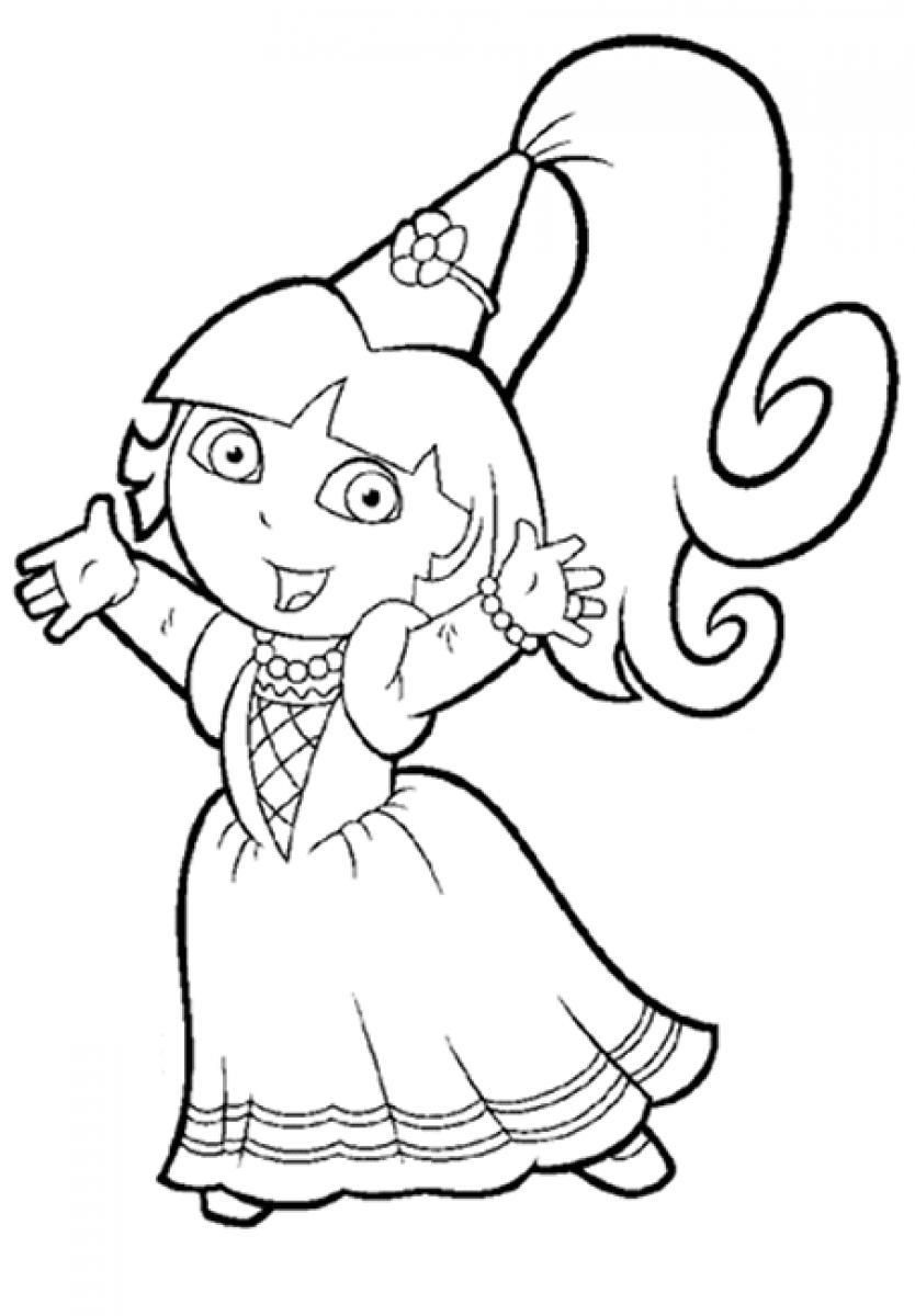 834x1200 dora the explorer pictures to color and print with dora backpack - Dora The Explorer Drawing