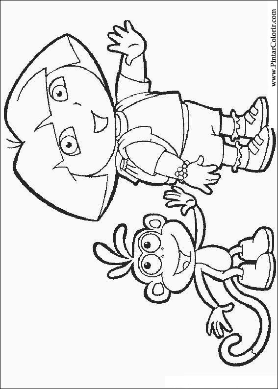 567x794 drawings to paint colour dora the explorer - Dora The Explorer Drawing