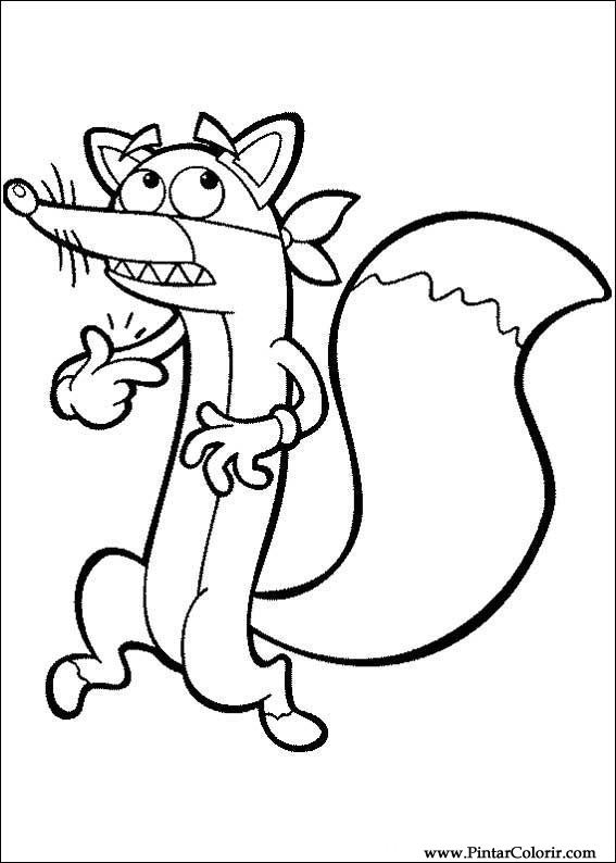 567x794 drawings to paint colour dora the explorer - Dora The Explorer Drawing