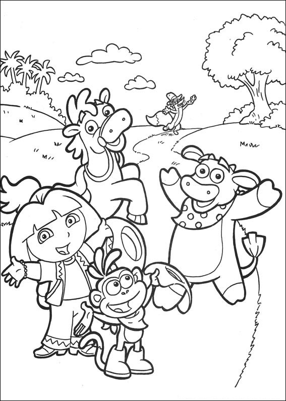 567x794 free printable dora the explorer coloring pages for kids - Dora The Explorer Drawing