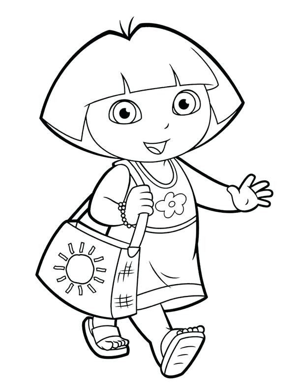 612x792 dora drawing sheets colouring sheets dora explorer drawing sheets - Dora The Explorer Drawing