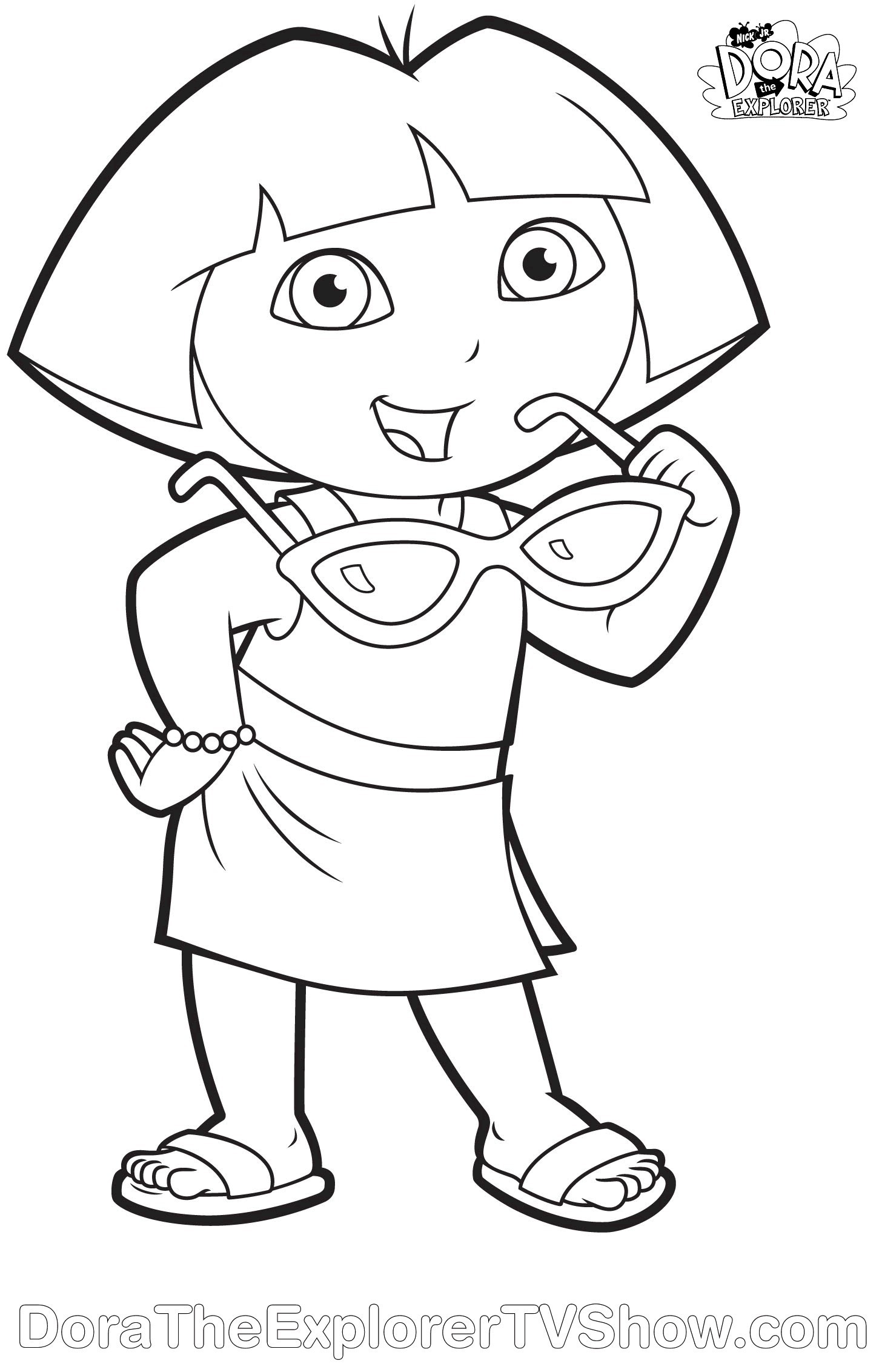 1456x2264 dora the explorer coloring pages - Dora The Explorer Drawing